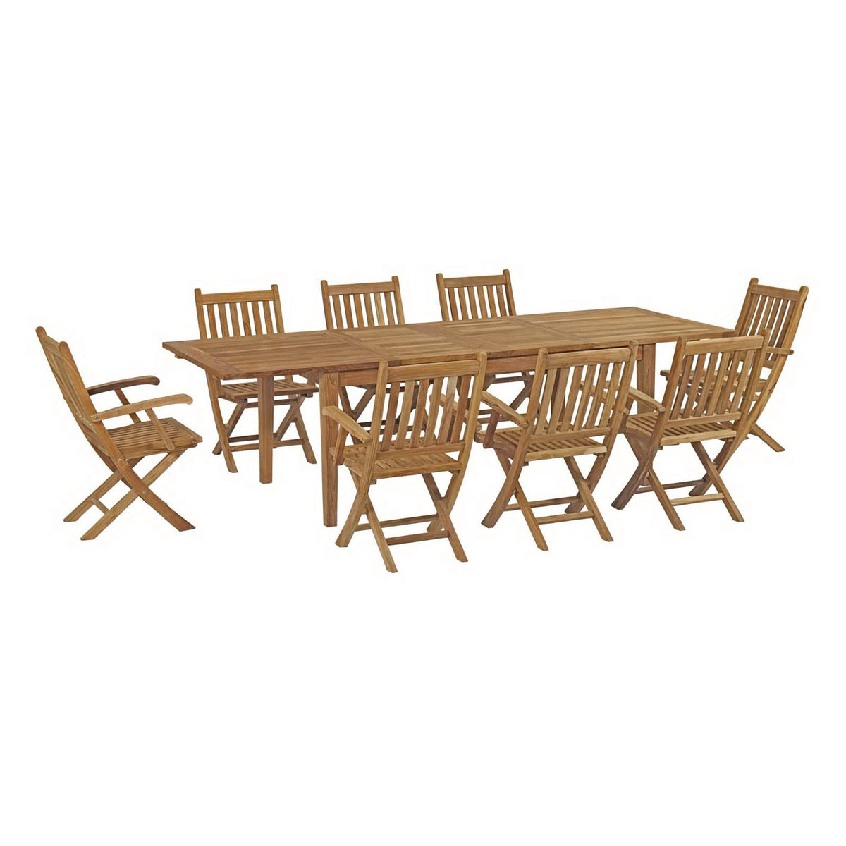 Marina 9 Piece Outdoor Patio Teak Dining Set by Modway - EEI-3281