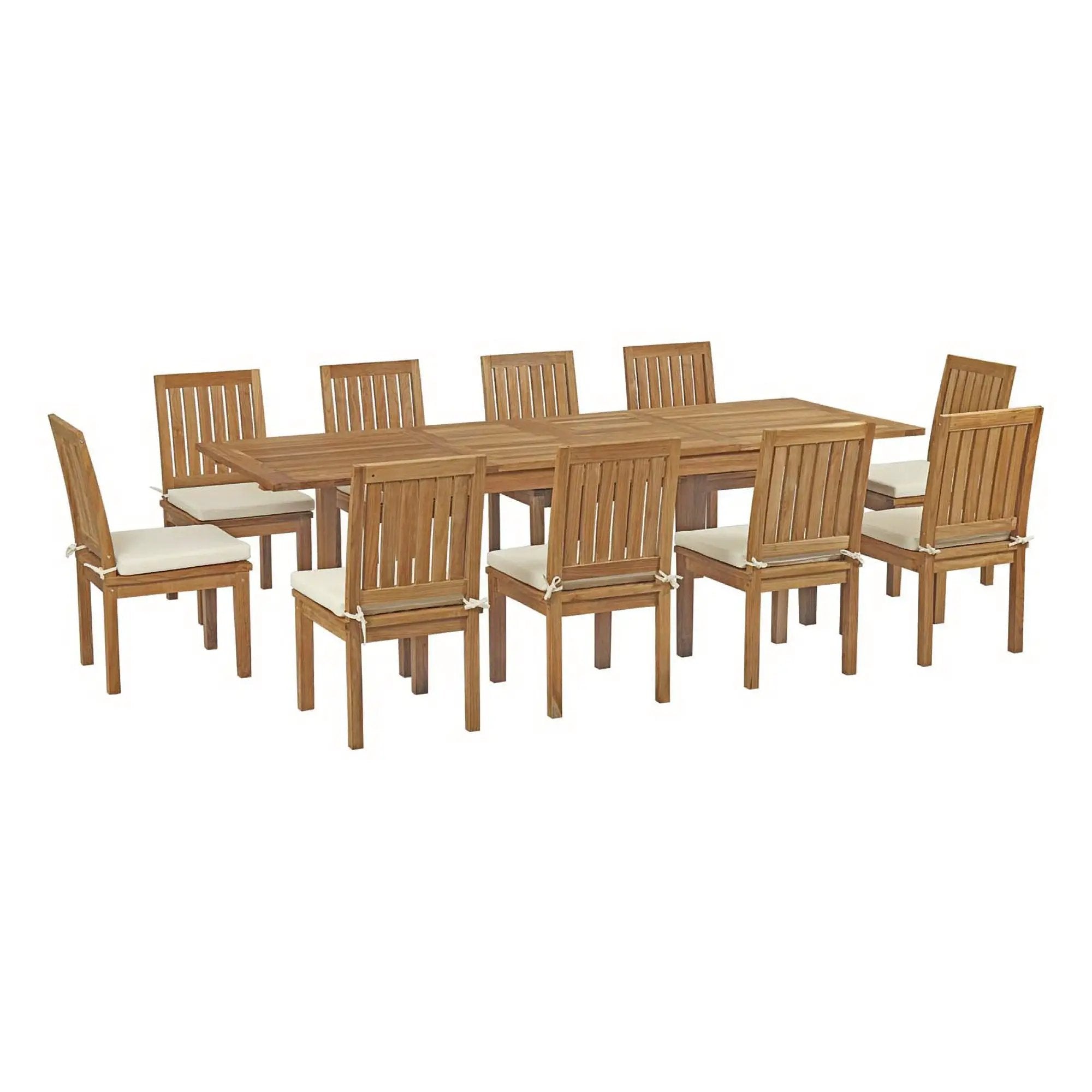 Marina 11 Piece Outdoor Patio Teak Dining Set by Modway by HouseOfZazla