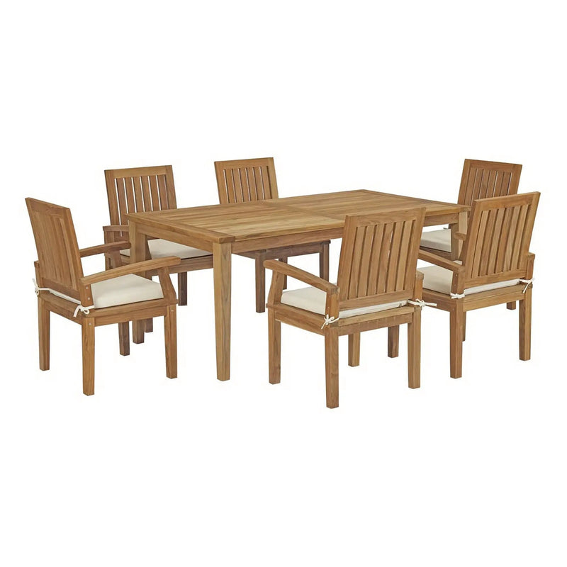Marina 7 Piece Outdoor Patio Teak Dining Set by Modway by HouseOfZazla