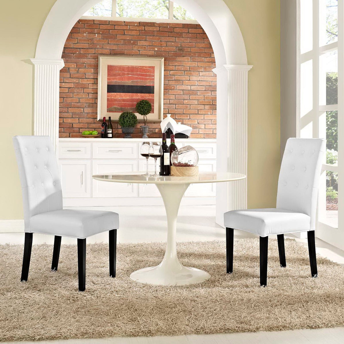 Confer Vinyl Dining Side Chair Set of 2 by Modway, photo 5 of 5
