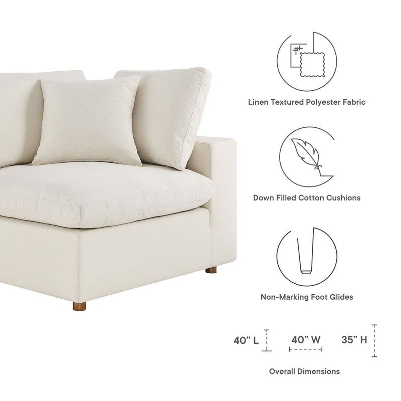 Commix 3 Piece Down Filled Overstuffed Sectional Sofa Set by Modway, photo 3 of 16