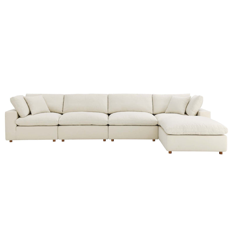 Commix 5 Piece Down Filled Overstuffed Sectional Sofa Set by Modway, photo 16 of 18