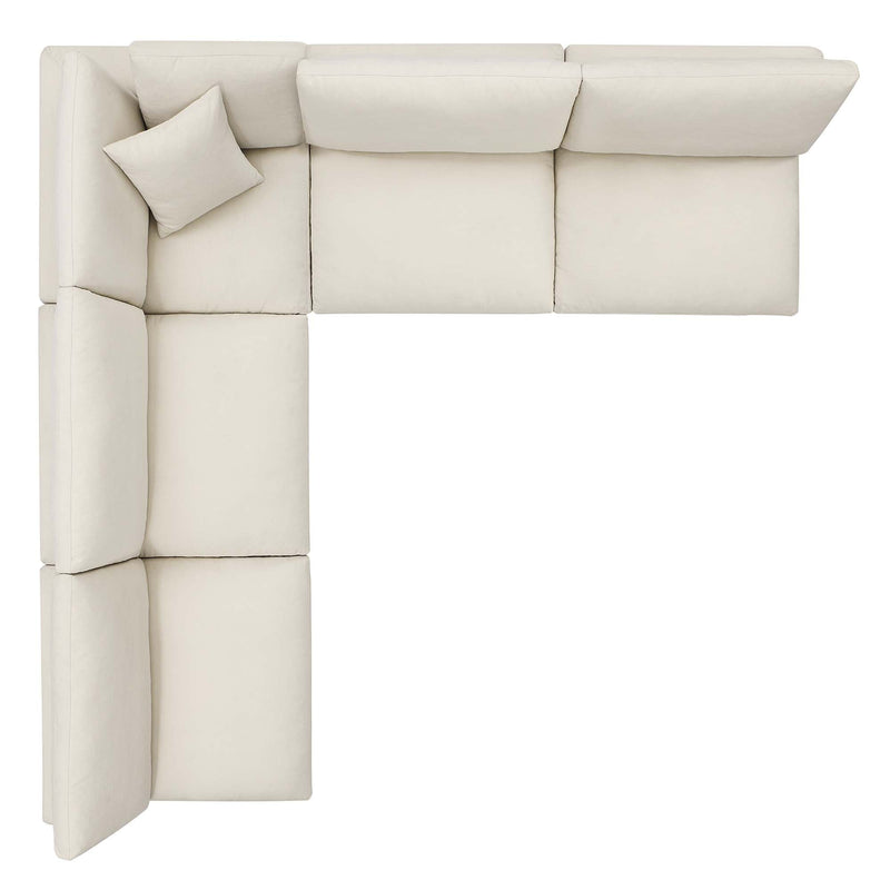 Commix 5-Piece Down Filled Overstuffed Armless Sectional Sofa by Modway, photo 13 of 15