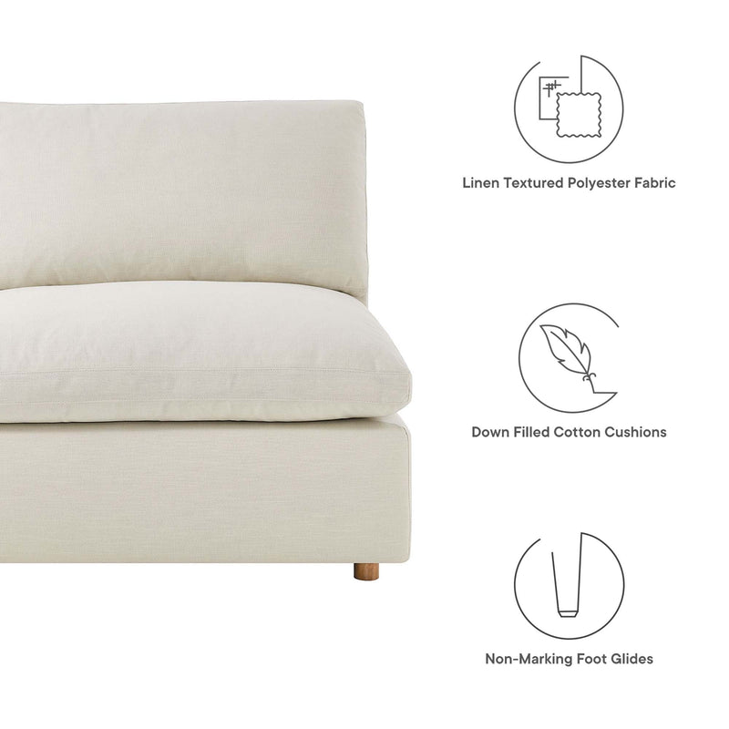 Commix 5-Piece Down Filled Overstuffed Armless Sectional Sofa by Modway, photo 3 of 15