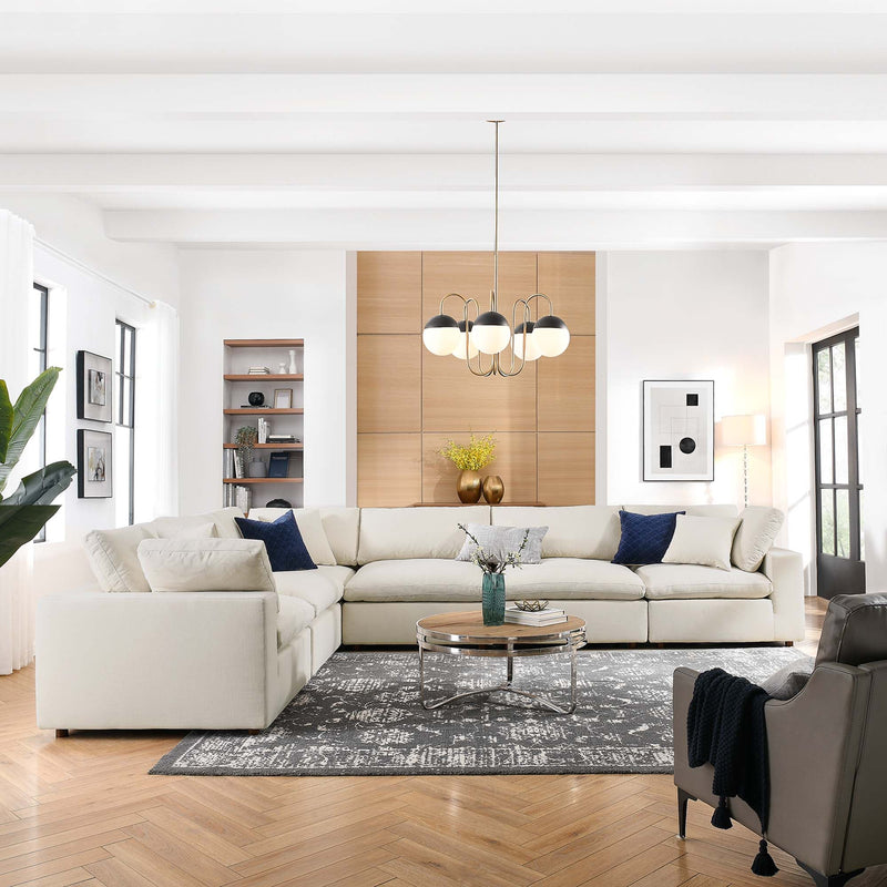 Commix 6 Piece Down Filled Overstuffed Sectional Sofa Set by Modway, photo 5 of 5