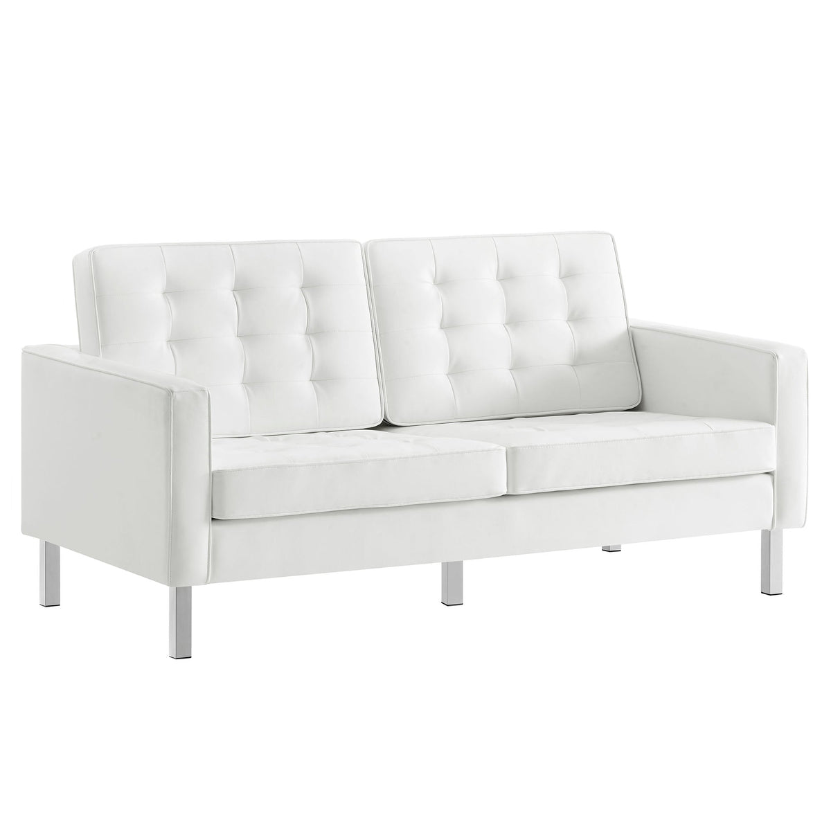 Loft 2-Piece Tufted Vegan Leather Furniture Set by Modway, photo 15 of 21