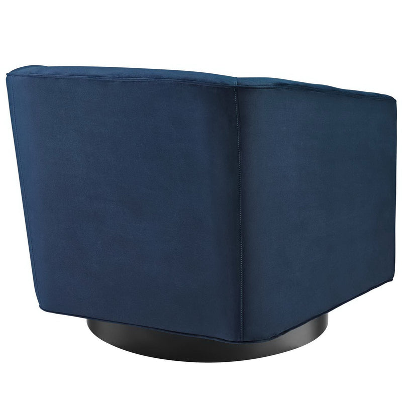 Twist Accent Lounge Performance Velvet Swivel Chair by Modway, photo 3 of 7