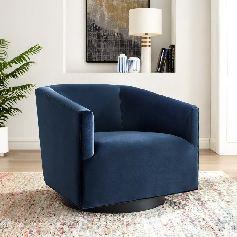 Twist Accent Lounge Performance Velvet Swivel Chair by Modway, photo 7 of 7