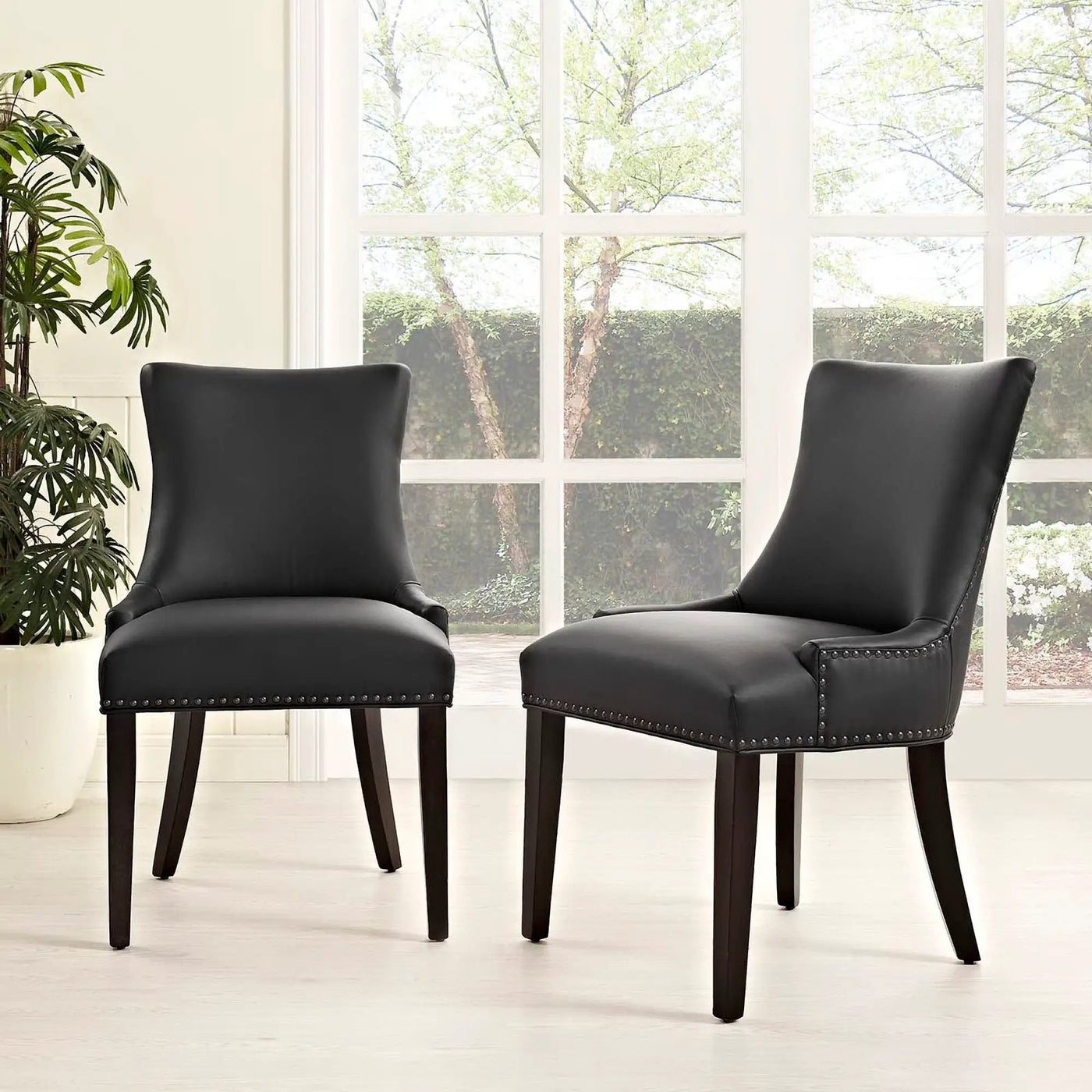 Marquis Faux Leather Dining Chair Set of 2 by Modway by HouseOfZazla