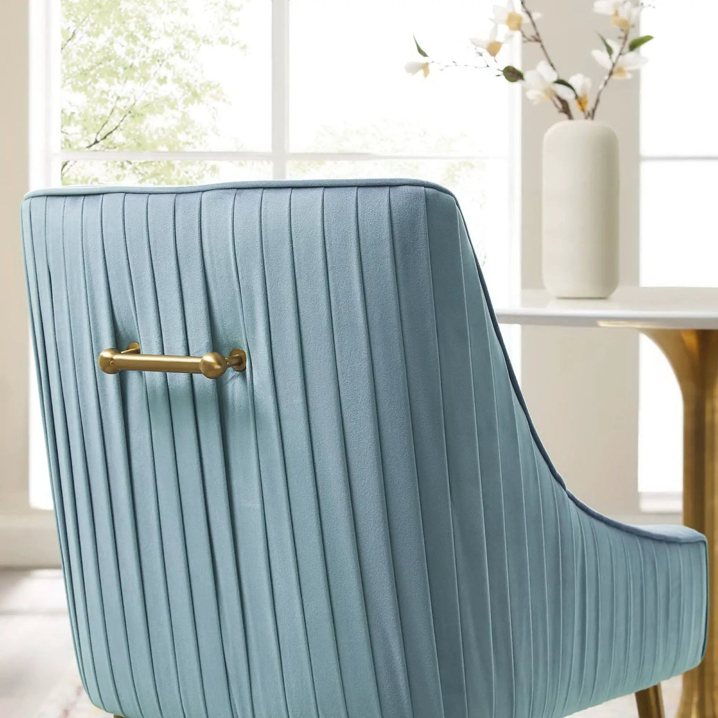 Discern Pleated Back Upholstered Performance Velvet Dining Chair by Modway by HouseOfZazla