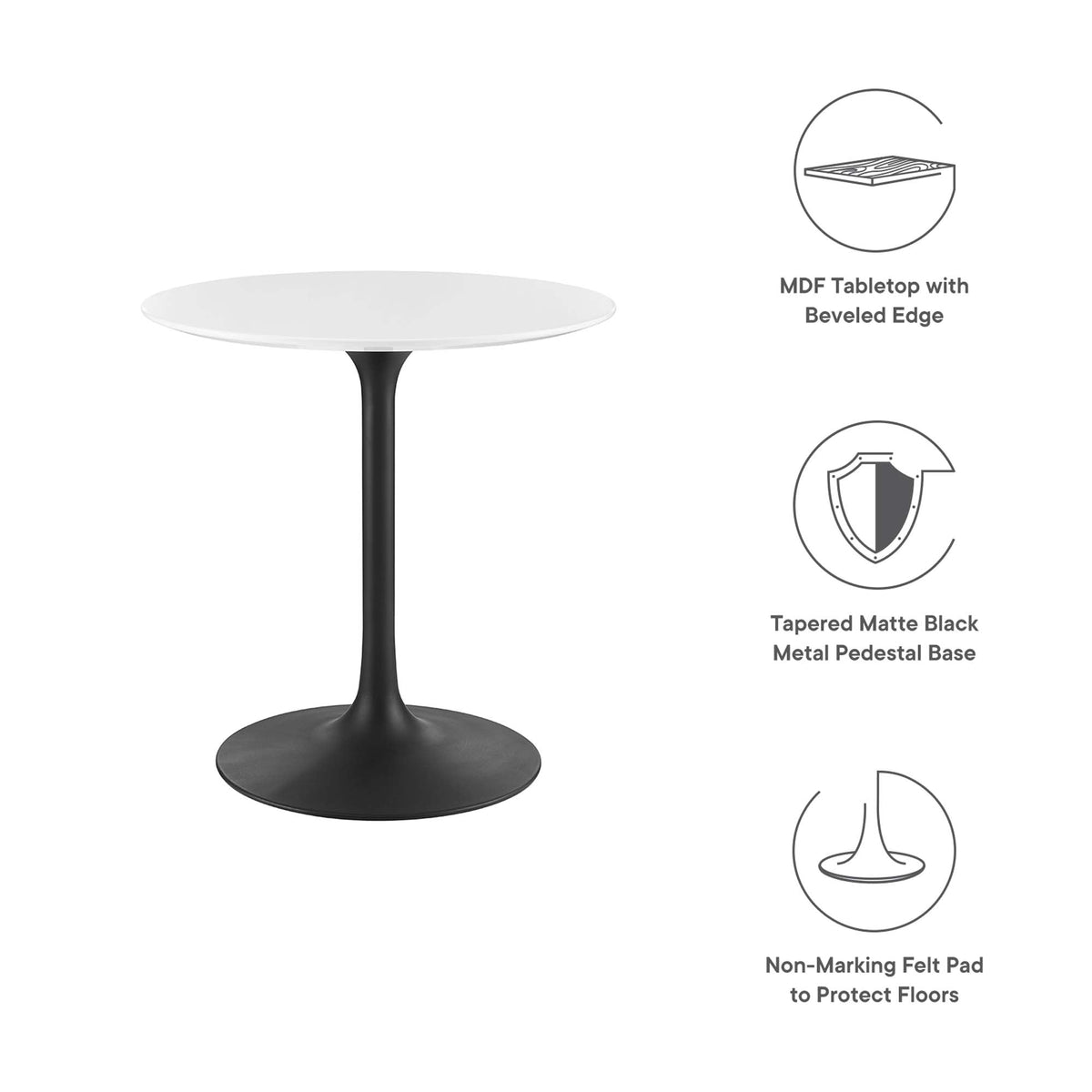 Lippa Round Wood Dining Table by Modway, photo 16 of 63