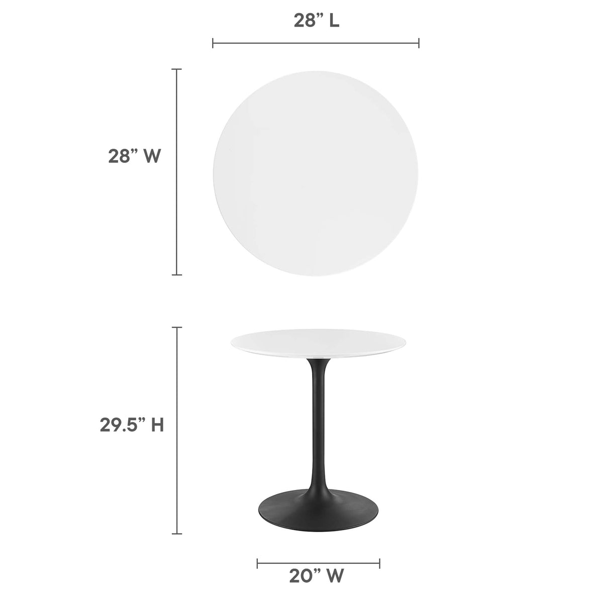 Lippa Round Wood Dining Table by Modway, photo 17 of 63