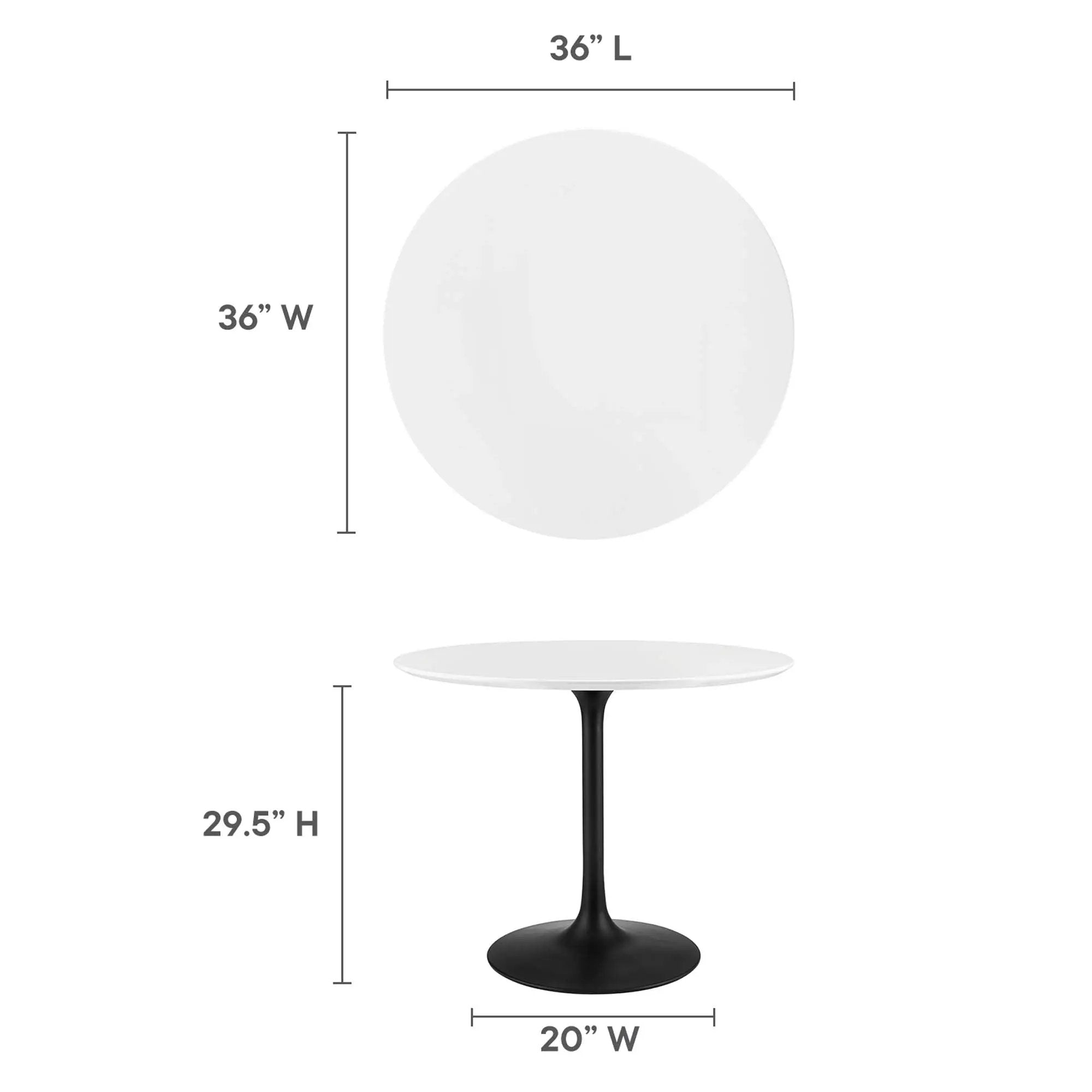 Lippa 36" Round Wood Dining Table by Modway by HouseOfZazla