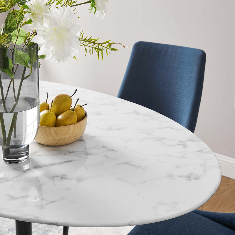 Lippa 60" Oval Faux Marble Dining Table by Modway - EEI-3531, photo 7 of 7