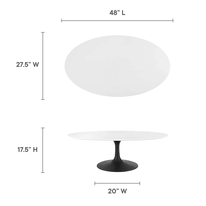 Lippa 48" Oval Wood Coffee Table by Modway by HouseOfZazla