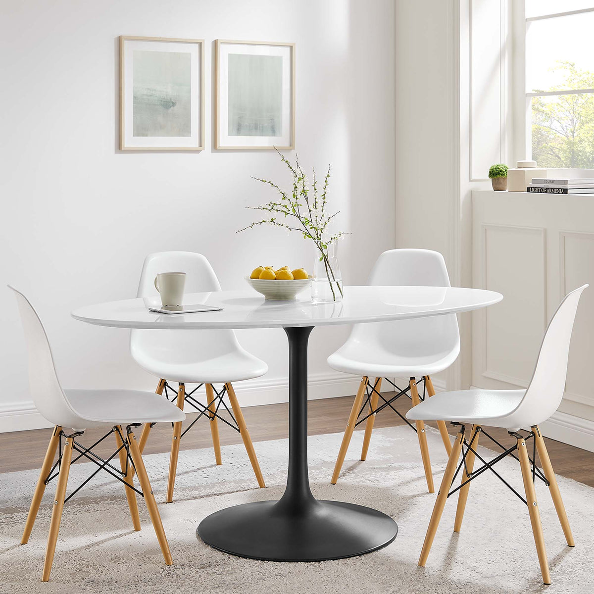 Lippa 60" Oval Wood Dining Table by Modway - EEI-3539, photo 6 of 7