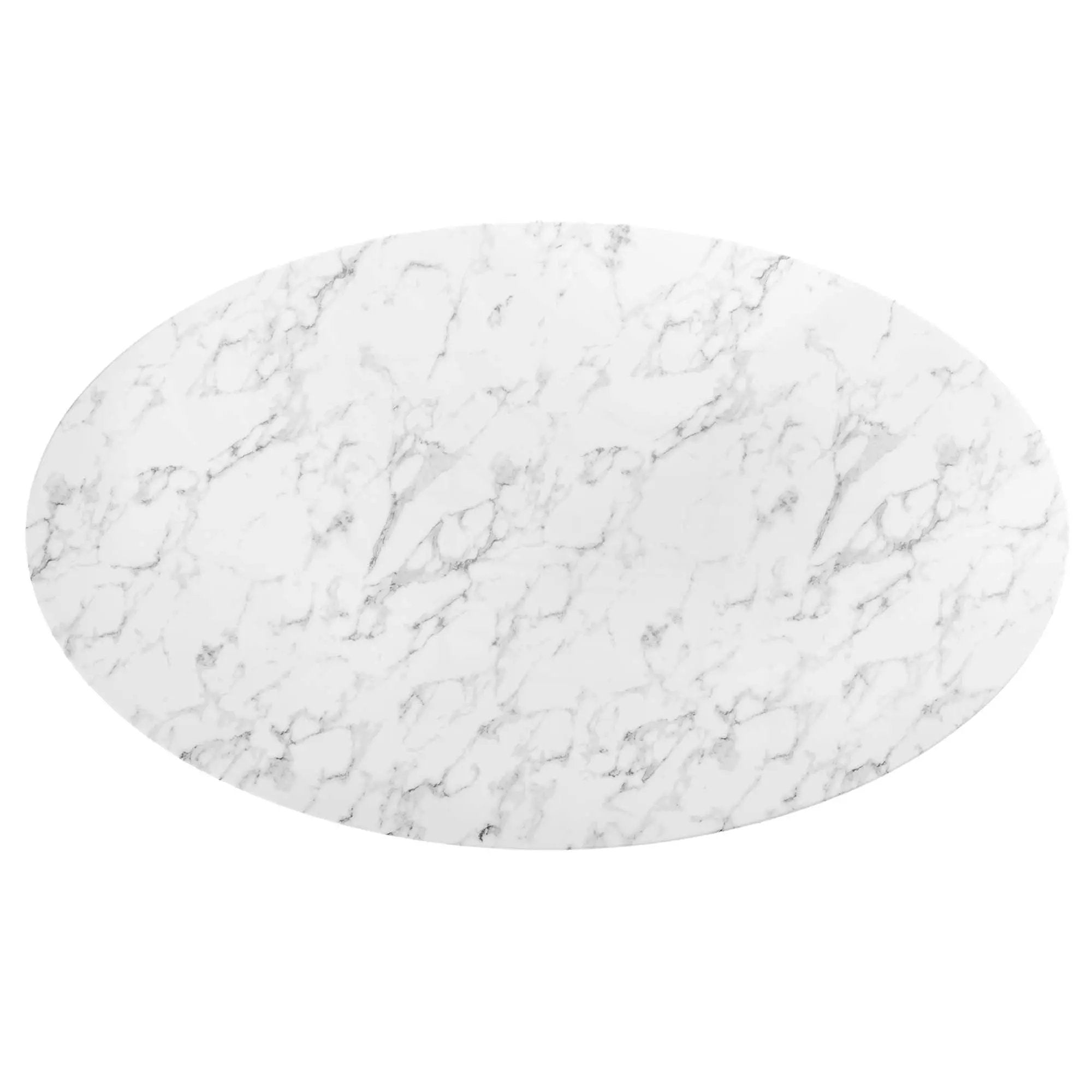 Lippa 78" Oval Faux Marble Dining Table by Modway by HouseOfZazla