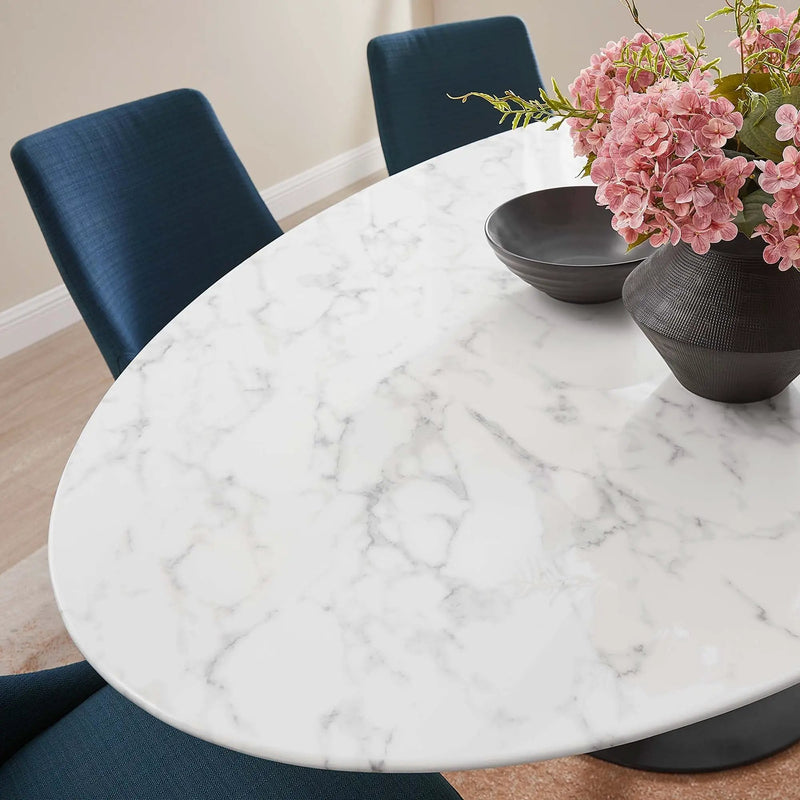 Lippa 78" Oval Faux Marble Dining Table by Modway by HouseOfZazla