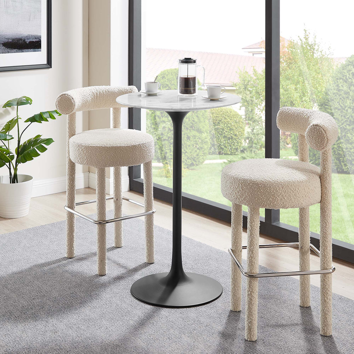 Lippa Round Faux Marble Bar Table by Modway, photo 20 of 40