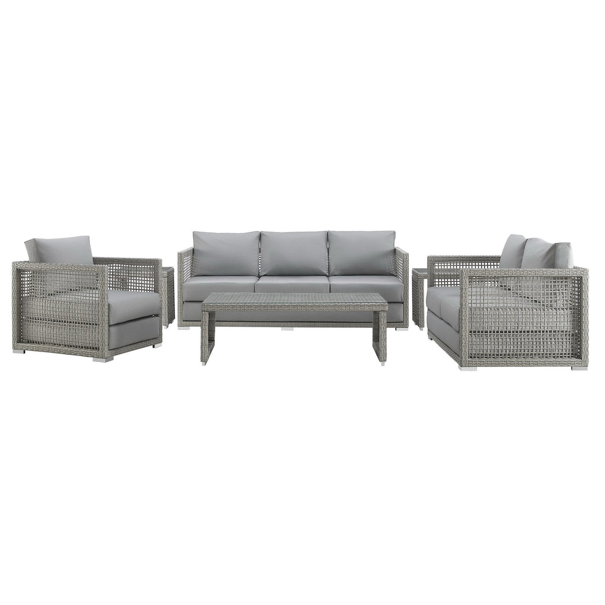 Aura 6 Piece Outdoor Patio Wicker Rattan Set by Modway, photo 2 of 22