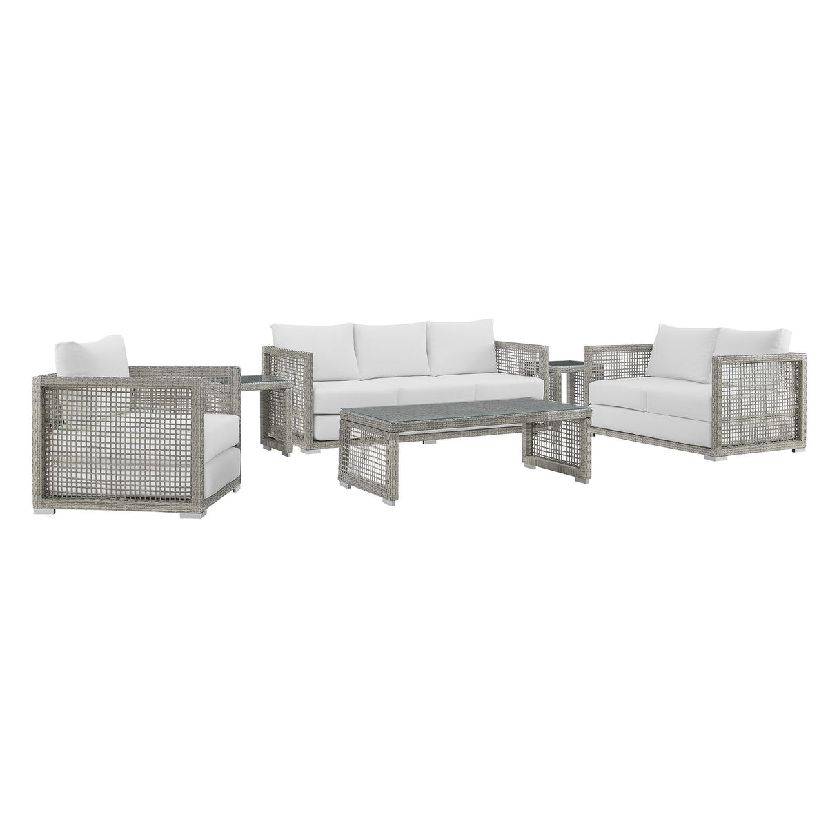 Aura 6 Piece Outdoor Patio Wicker Rattan Set by Modway, photo 12 of 22