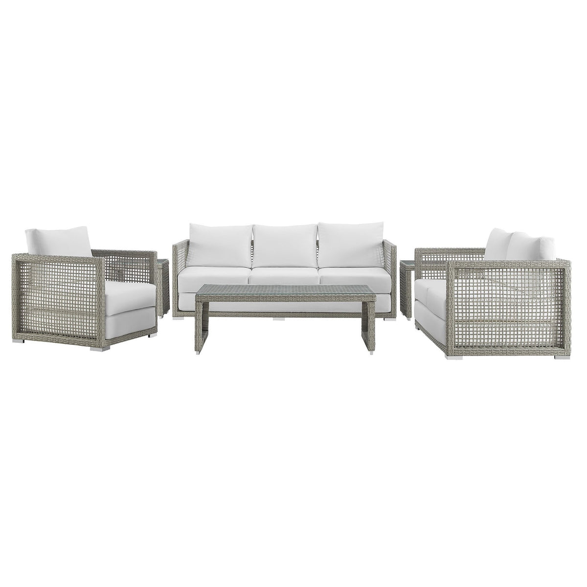 Aura 6 Piece Outdoor Patio Wicker Rattan Set by Modway, photo 13 of 22