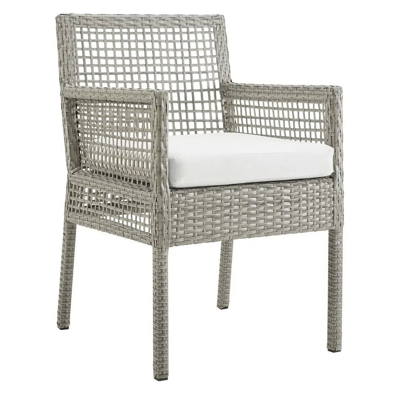 Aura Outdoor Patio Wicker Rattan Dining Armchair Set of 2 by HouseOfZazla