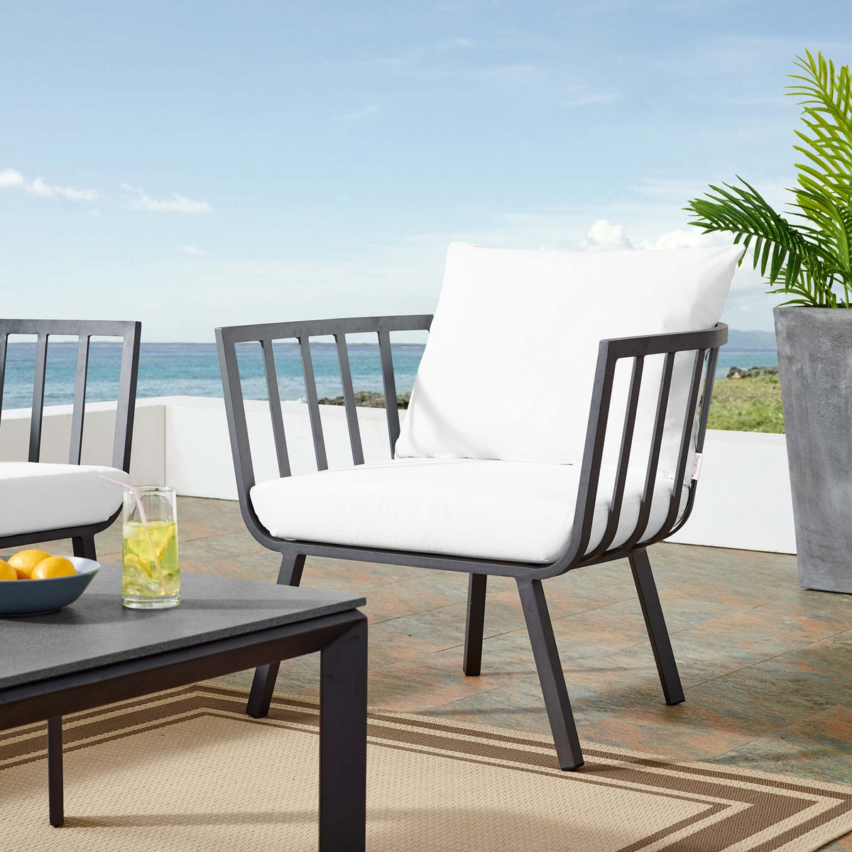 Riverside Outdoor Patio Aluminum Armchair by Modway, photo 14 of 14