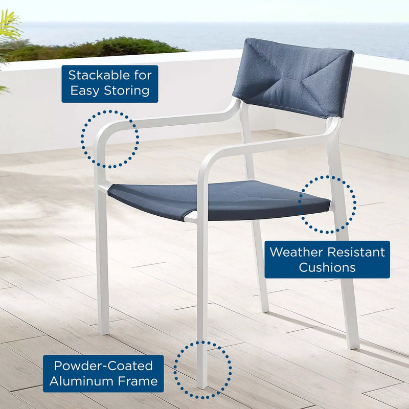 Raleigh Stackable Outdoor Patio Aluminum Dining Armchair by Modway by HouseOfZazla