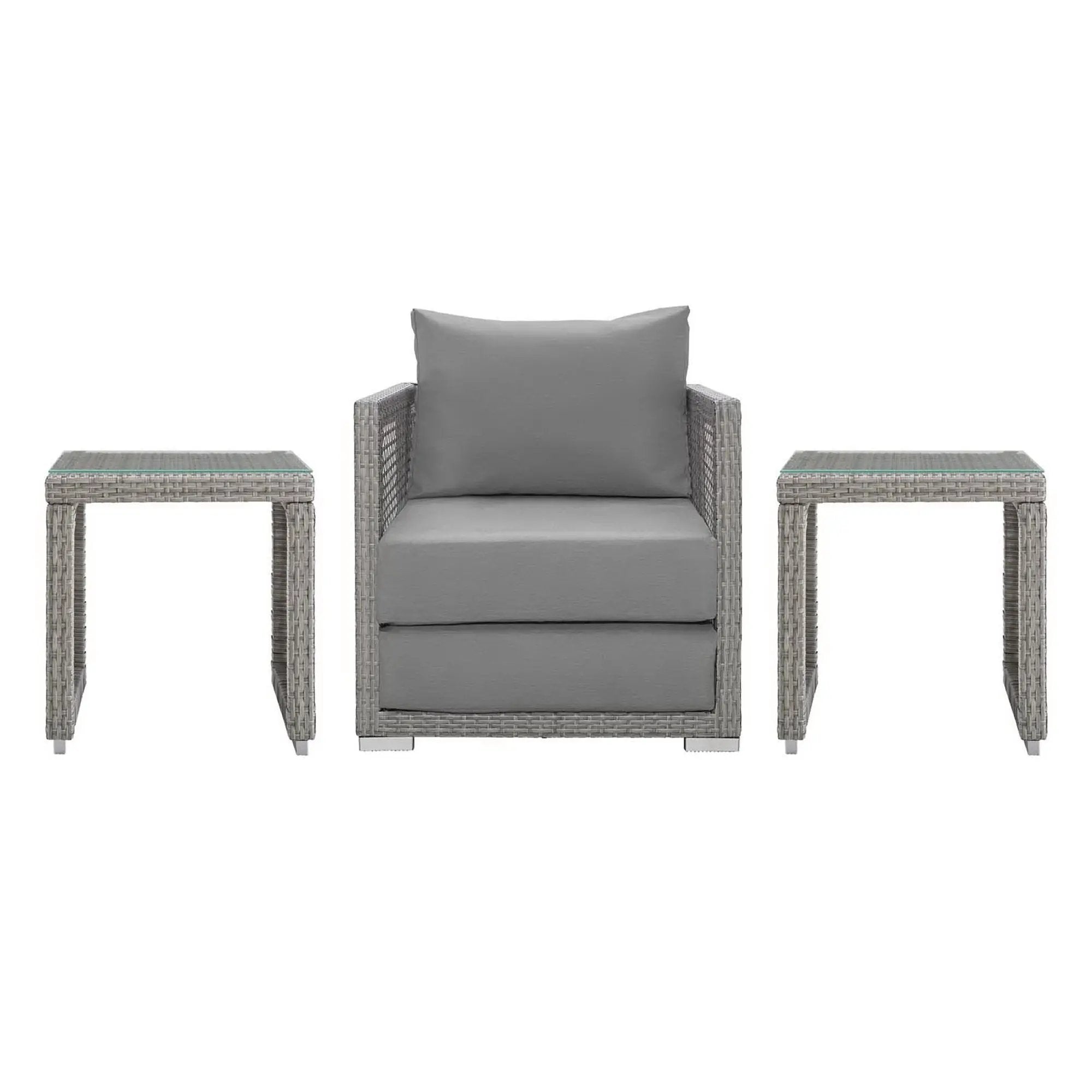 Aura 3 Piece Outdoor Patio Wicker Rattan Set by Modway by HouseOfZazla