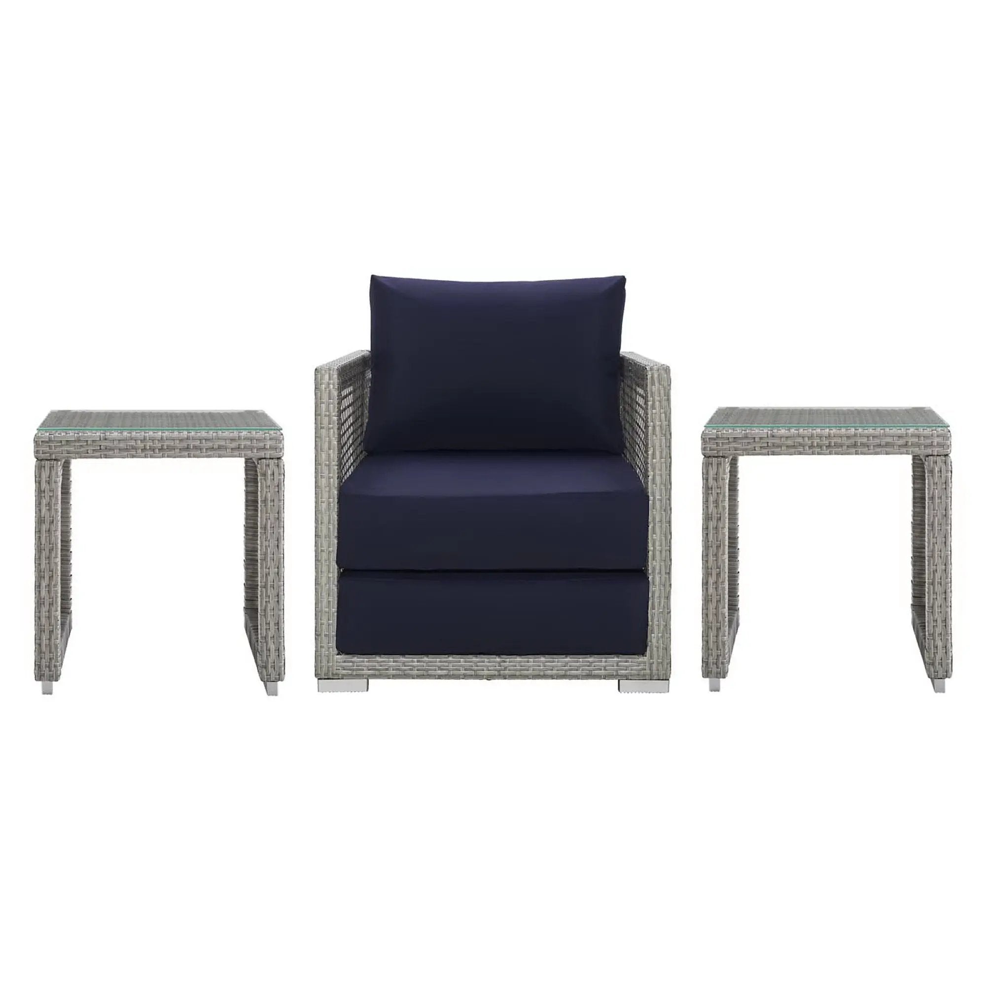 Aura 3 Piece Outdoor Patio Wicker Rattan Set by Modway by HouseOfZazla