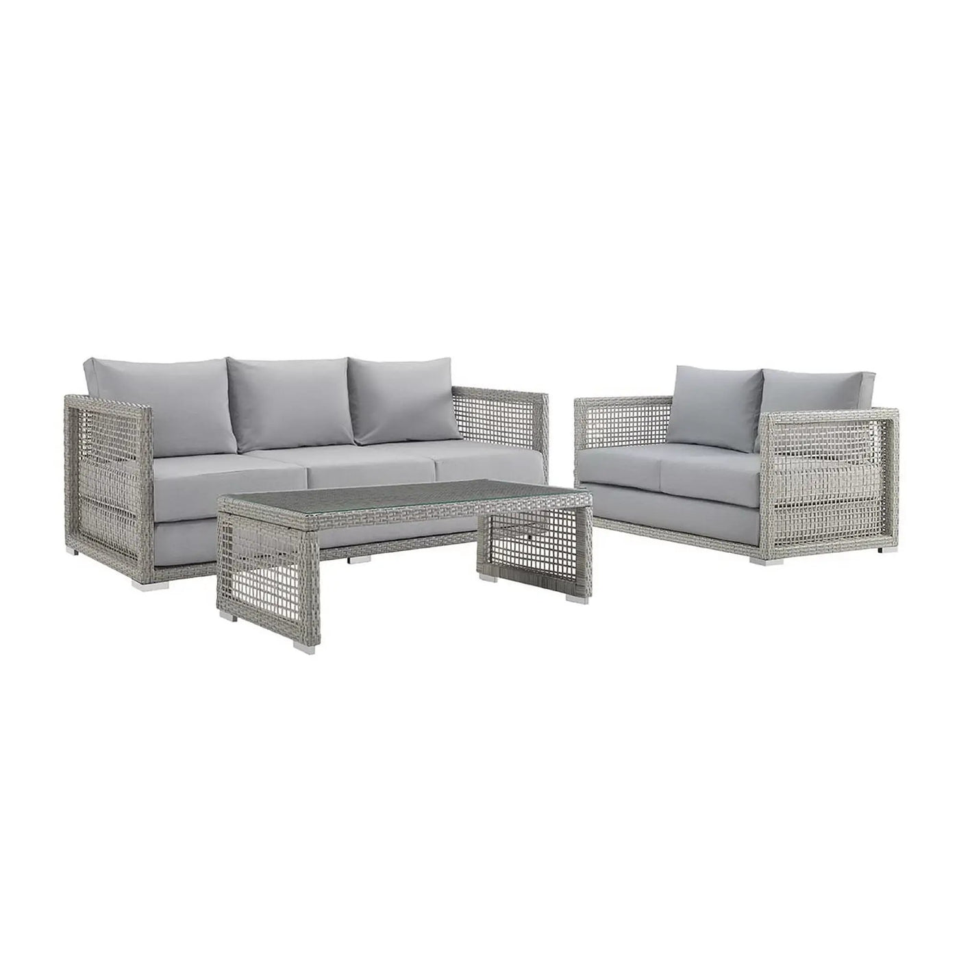 Aura 3 Piece Outdoor Patio Wicker Rattan Set by Modway by HouseOfZazla