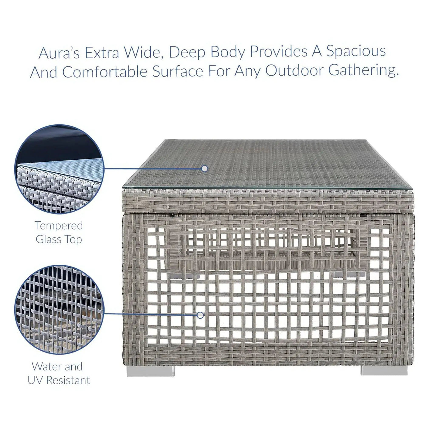 Aura 3 Piece Outdoor Patio Wicker Rattan Set by Modway by HouseOfZazla
