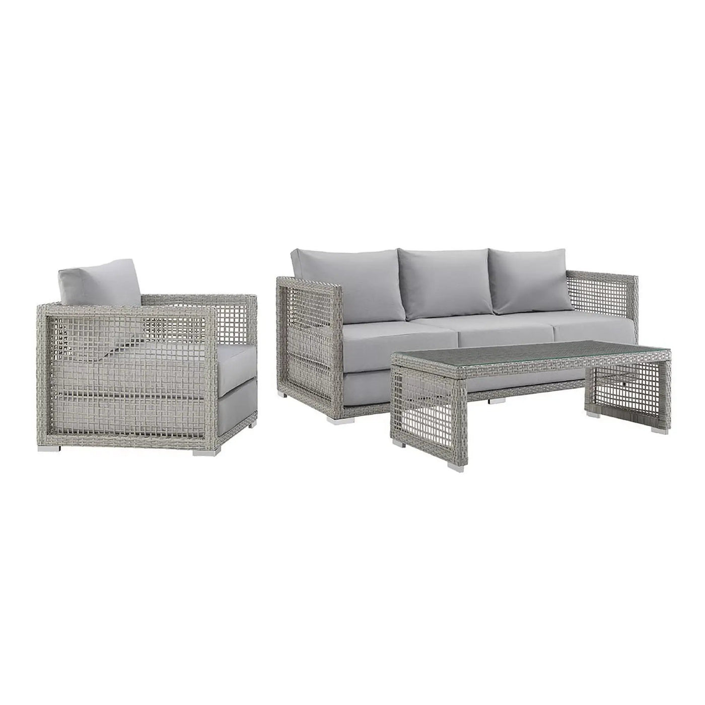 Aura 3 Piece Outdoor Patio Wicker Rattan Set by Modway by HouseOfZazla