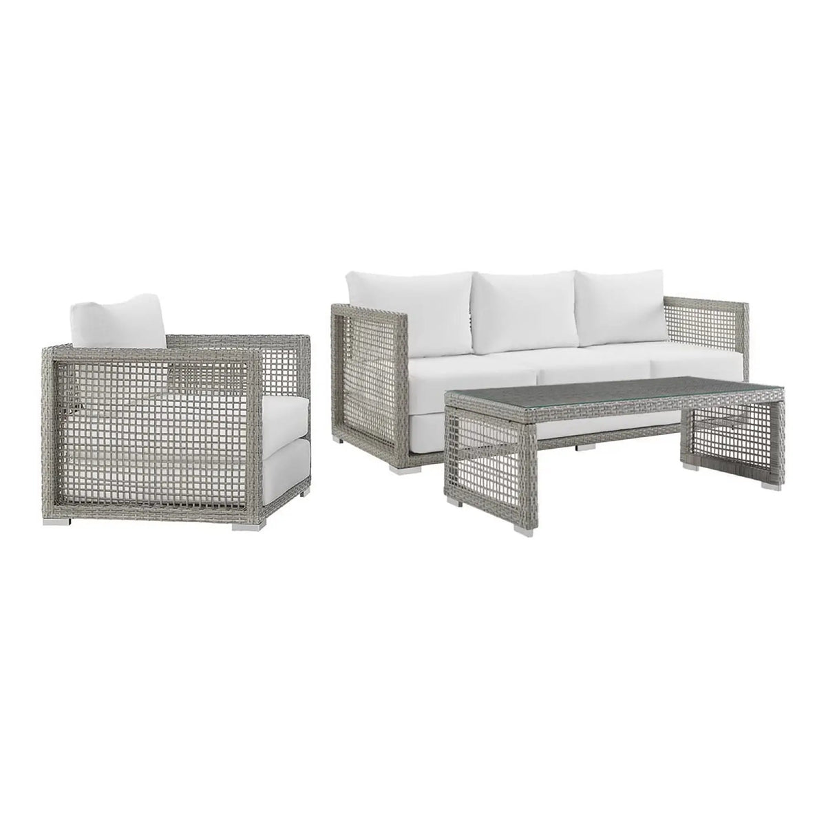 Aura 3 Piece Outdoor Patio Wicker Rattan Set by Modway by HouseOfZazla