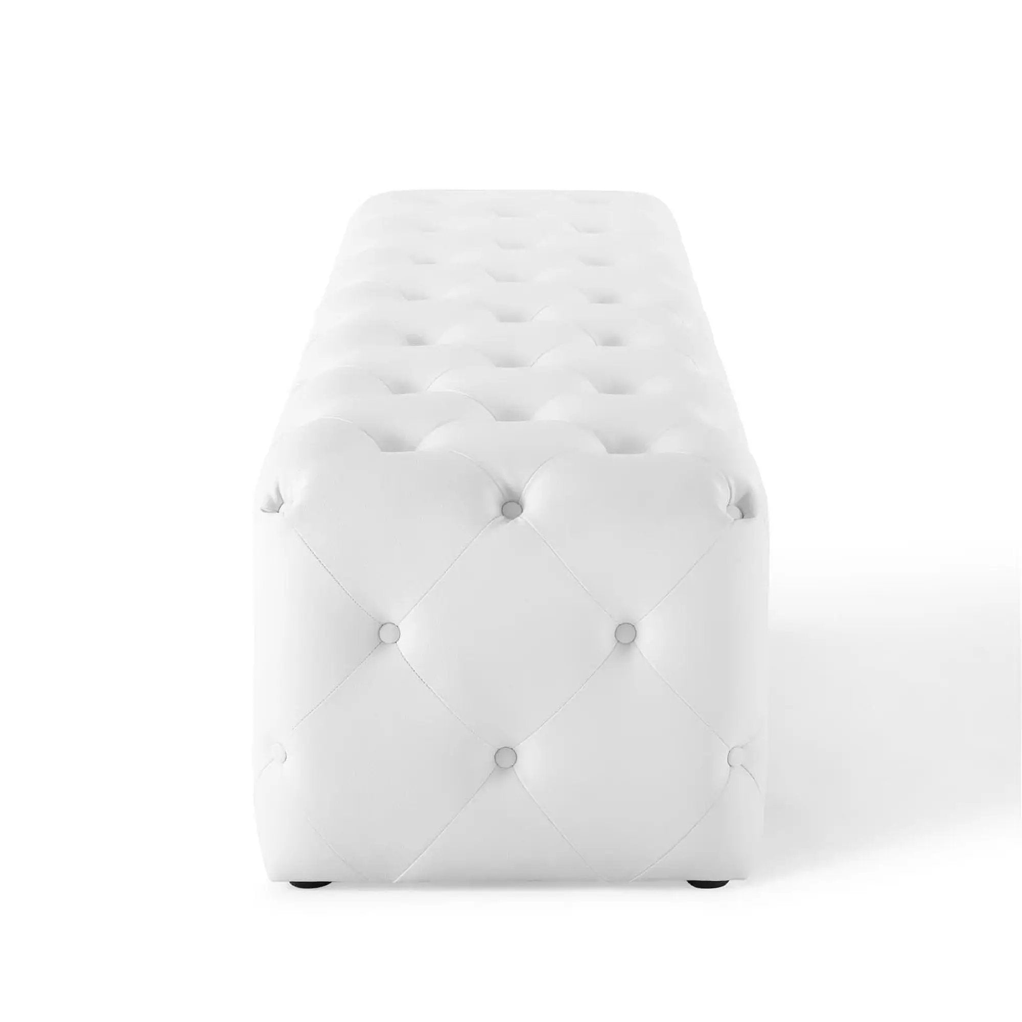 Amour 72" Tufted Button Entryway Faux Leather Bench by Modway by HouseOfZazla
