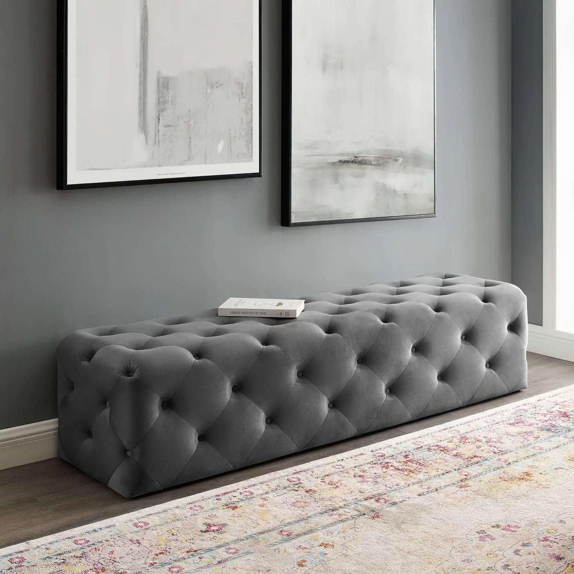 Amour 72" Tufted Button Entryway Performance Velvet Bench by Modway by HouseOfZazla