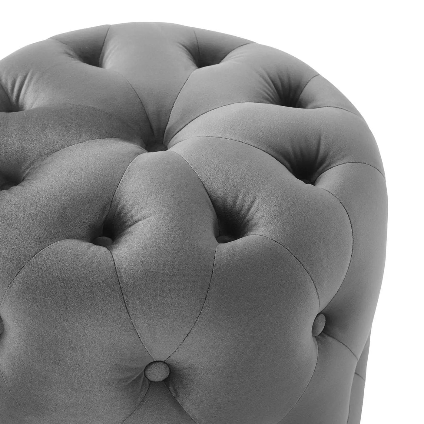 Amour Tufted Button Round Performance Velvet Ottoman by Modway by HouseOfZazla