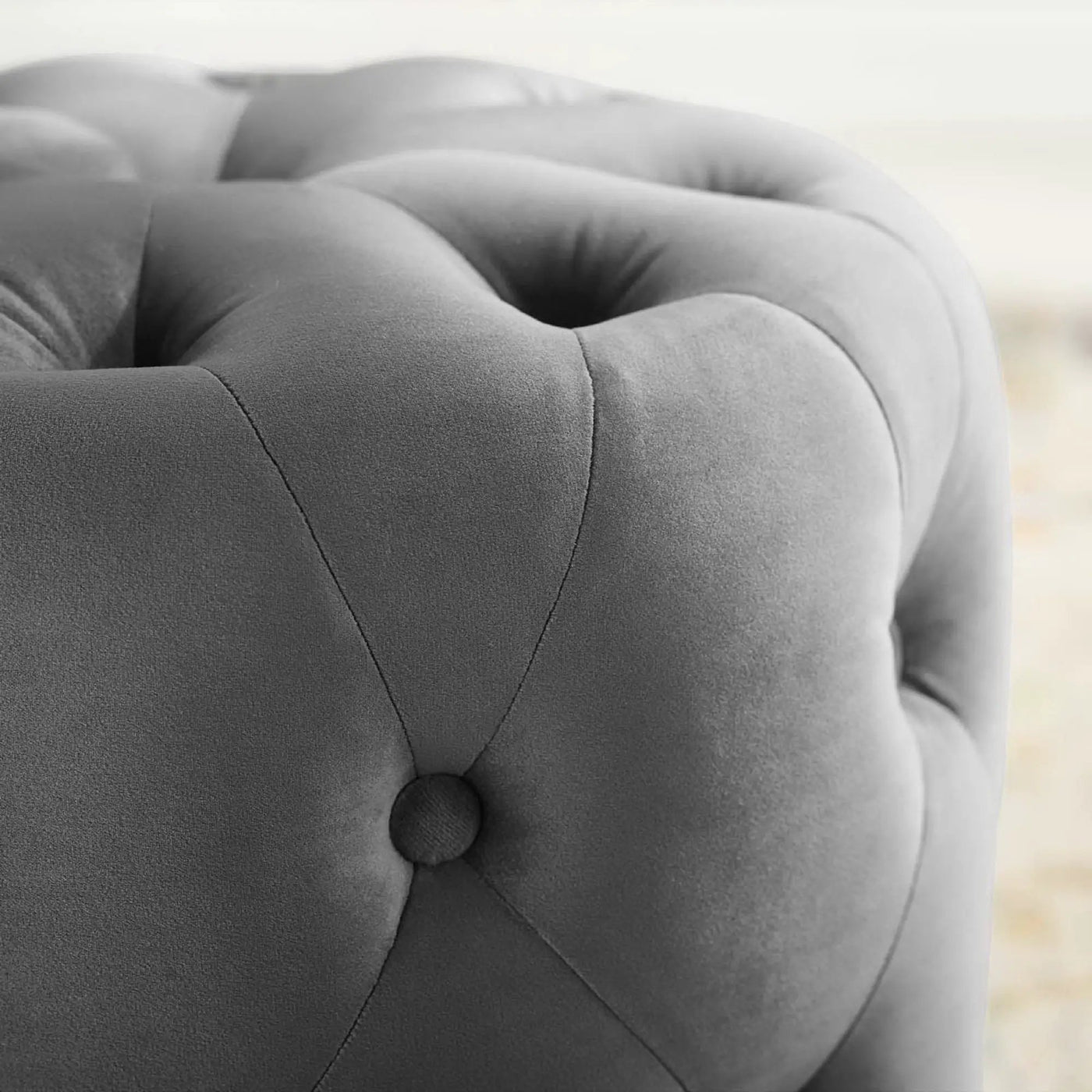 Amour Tufted Button Round Performance Velvet Ottoman by Modway by HouseOfZazla