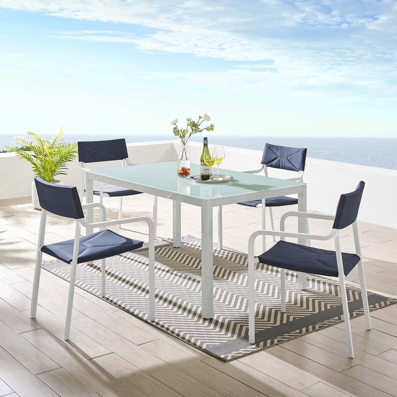 Raleigh 5 Piece Outdoor Patio Aluminum Dining Set by Modway, photo 11 of 12