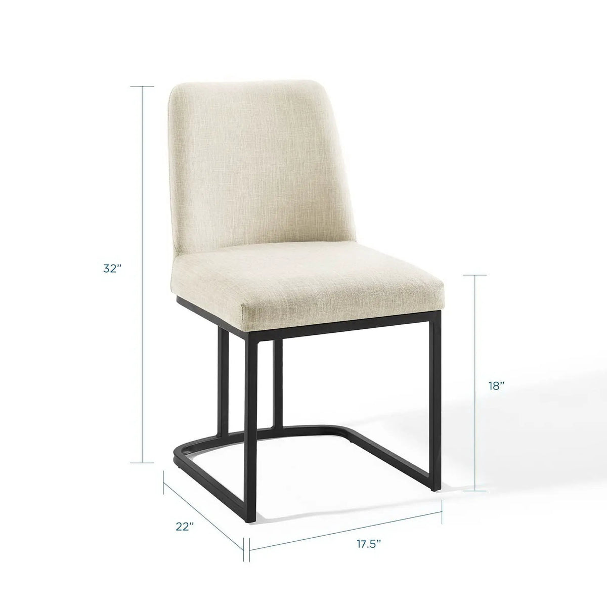 Amplify Sled Base Upholstered Fabric Dining Side Chair by Modway by HouseOfZazla