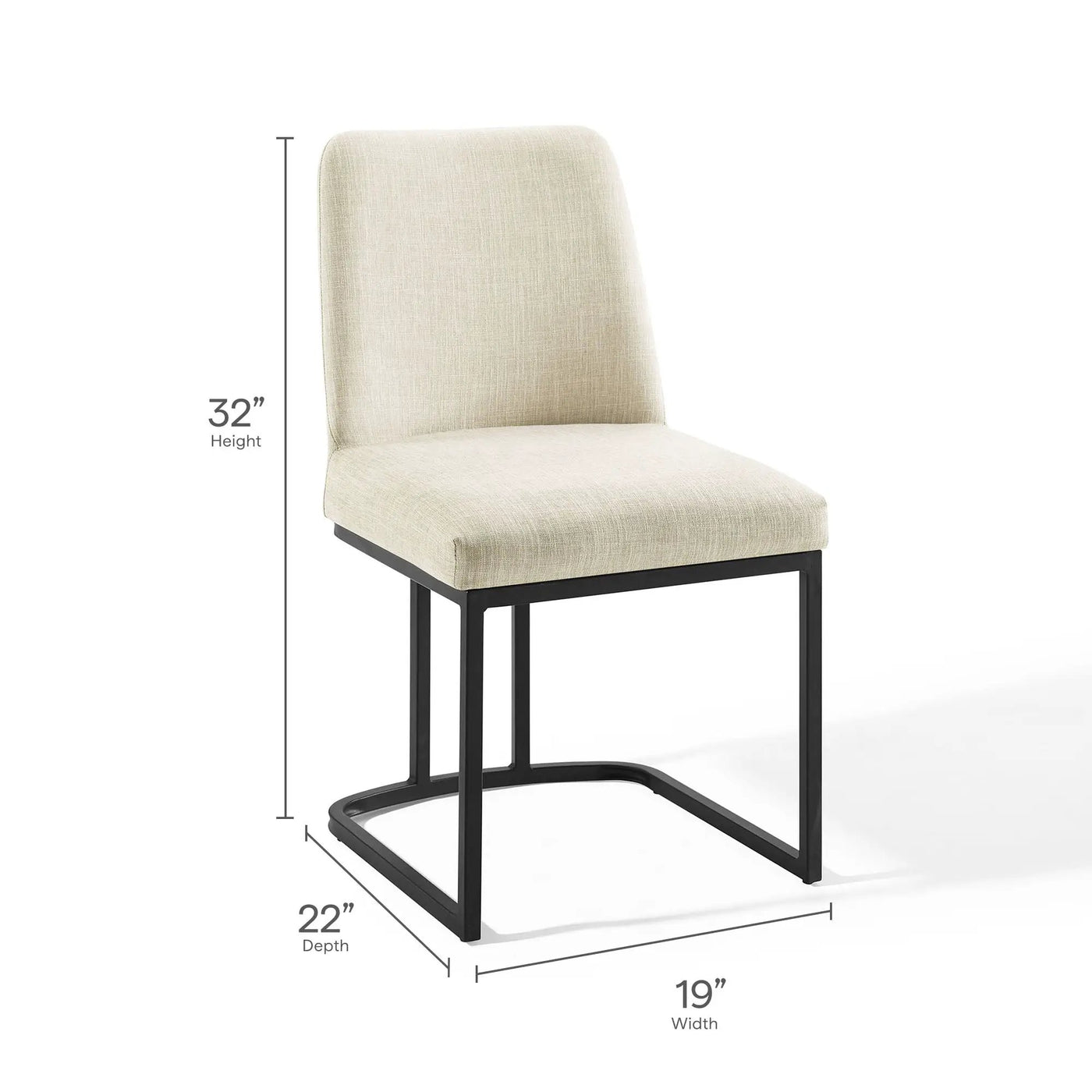 Amplify Sled Base Upholstered Fabric Dining Side Chair by Modway by HouseOfZazla