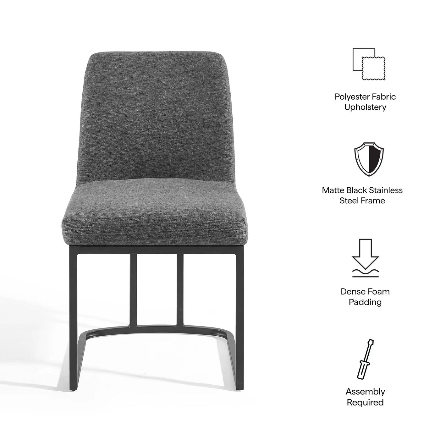 Amplify Sled Base Upholstered Fabric Dining Side Chair by Modway by HouseOfZazla