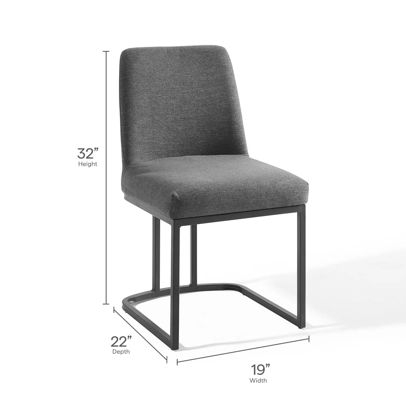 Amplify Sled Base Upholstered Fabric Dining Side Chair by Modway by HouseOfZazla