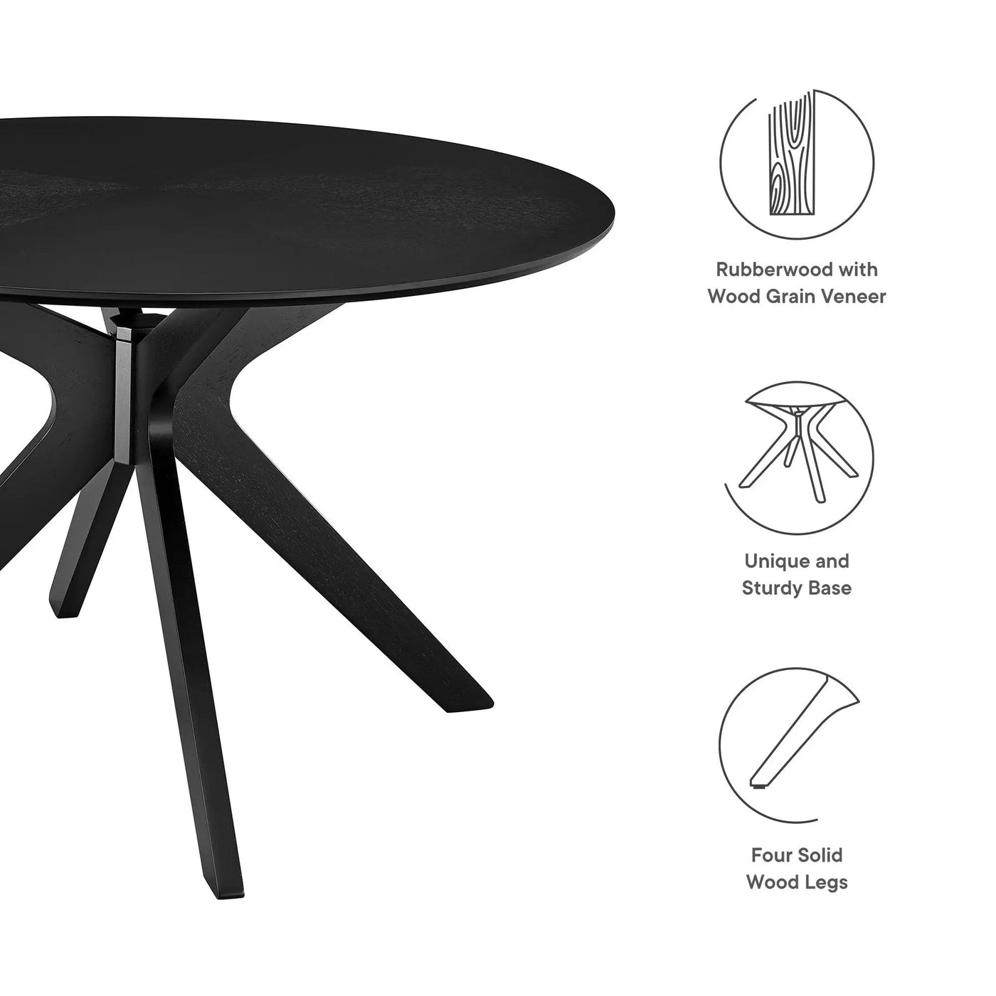 Crossroads 47" Round Wood Dining Table by Modway by HouseOfZazla