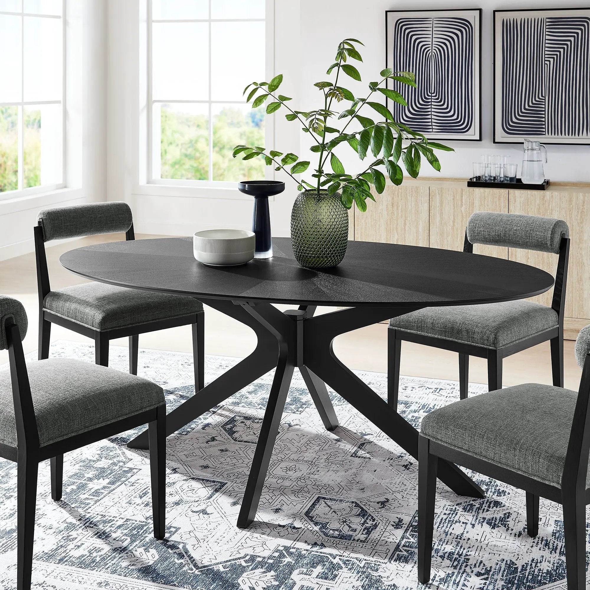 Crossroads 71" Oval Wood Dining Table by Modway by HouseOfZazla