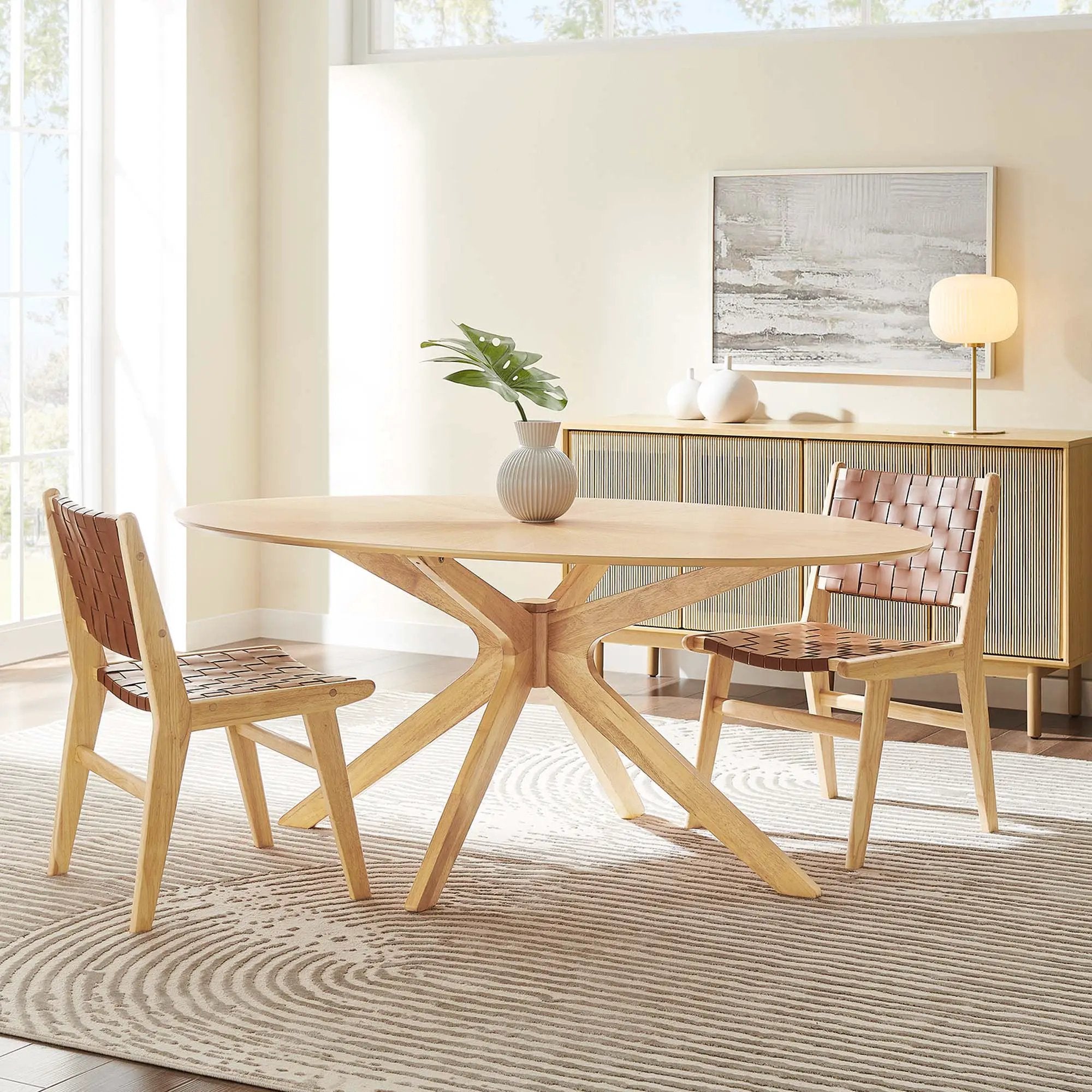 Crossroads 71" Oval Wood Dining Table by Modway by HouseOfZazla