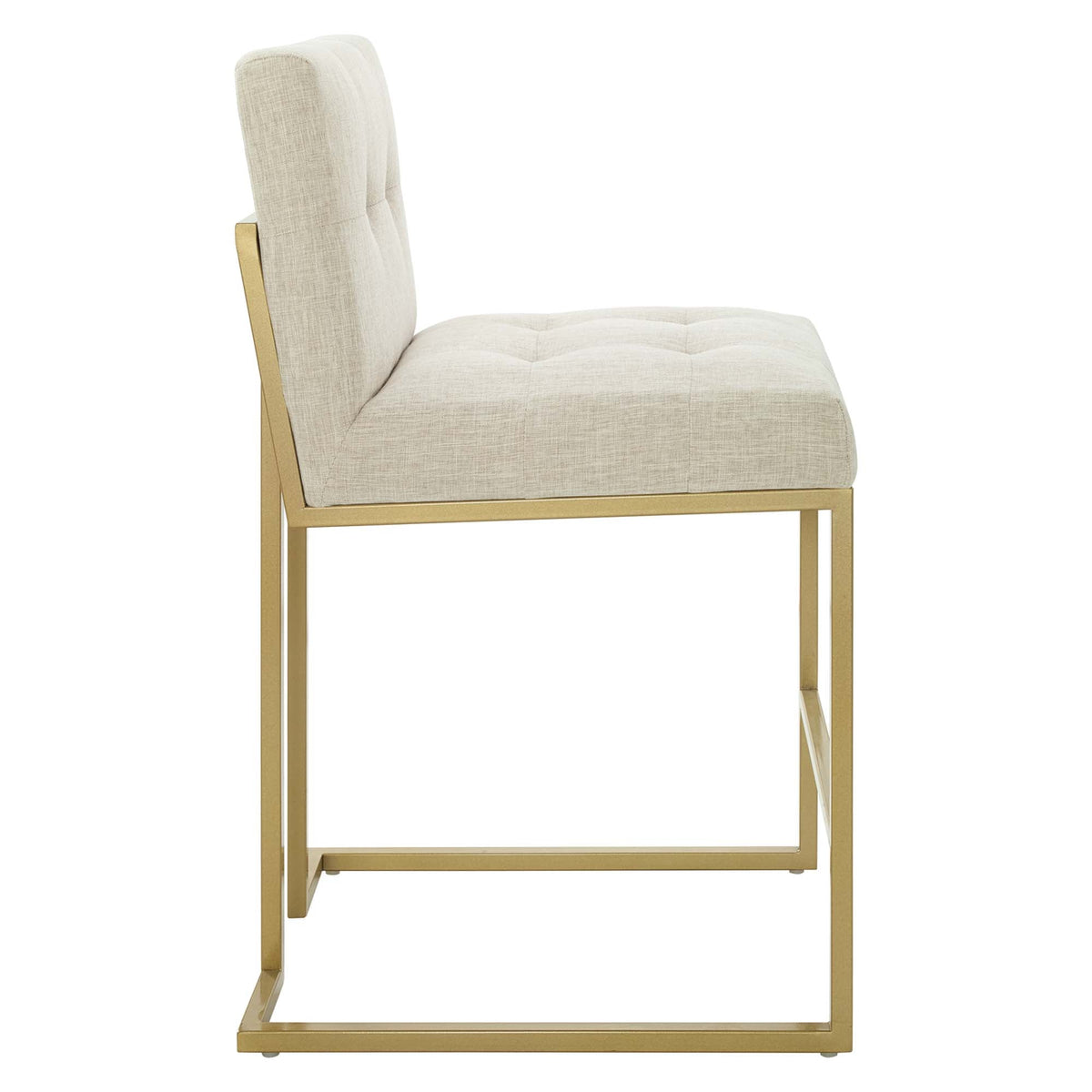Privy Gold Stainless Steel Upholstered Fabric Counter Stool by Modway, photo 2 of 16