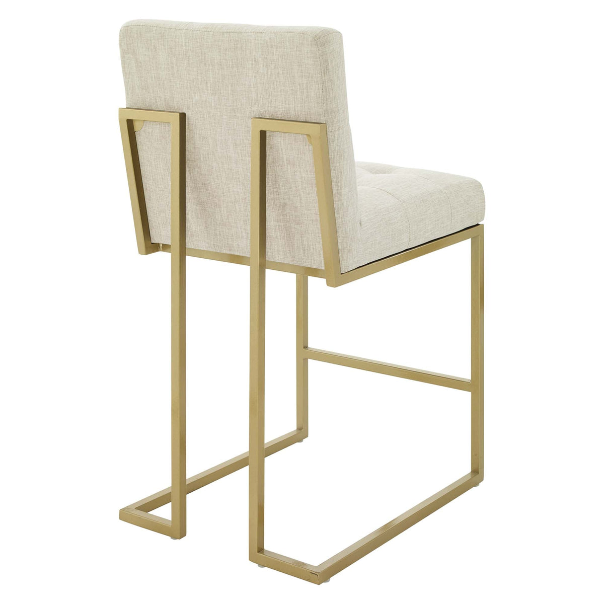 Privy Gold Stainless Steel Upholstered Fabric Counter Stool by Modway, photo 3 of 16