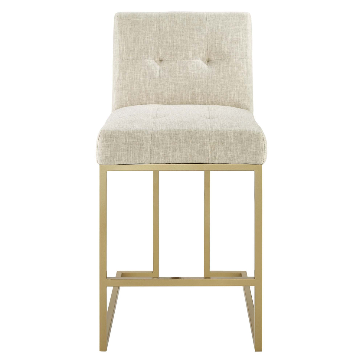 Privy Gold Stainless Steel Upholstered Fabric Counter Stool by Modway, photo 4 of 16